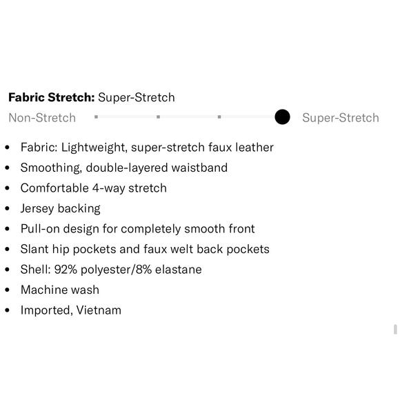 Spanx Faux leather pull on kick flare pants size 2x petite - Picture 5 of 9